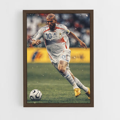 ap-zinedine zidane-12 cadre Bois foncé