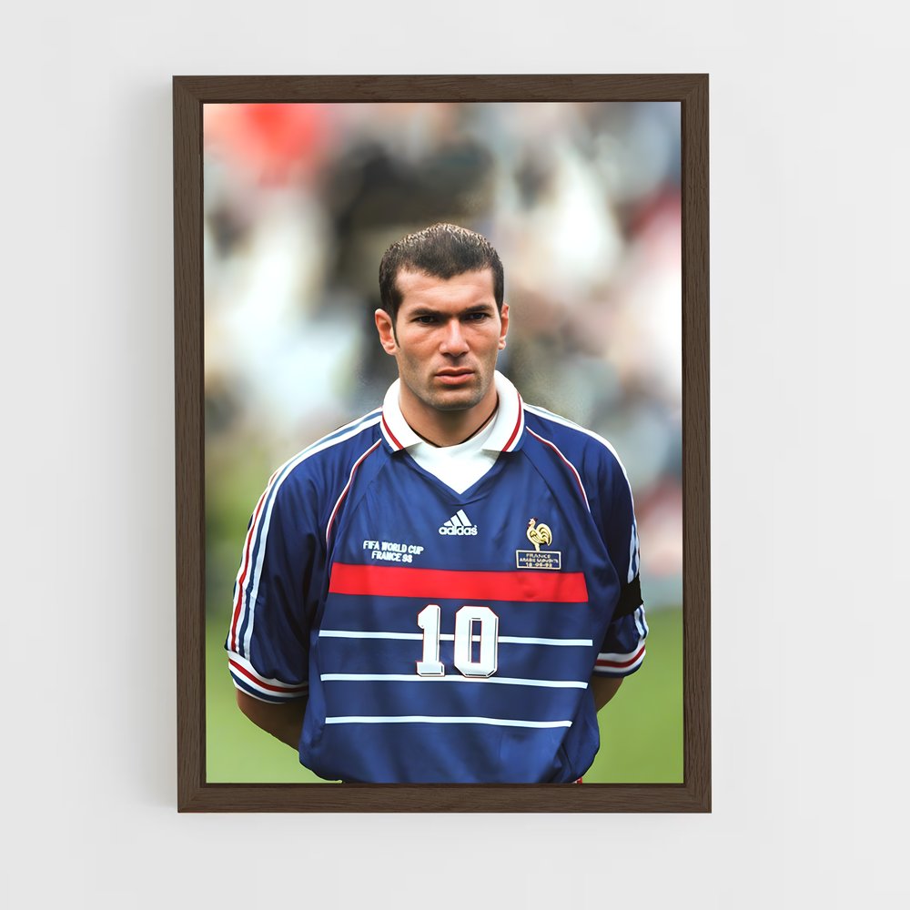 ap-zinedine zidane-3 cadre Bois foncé