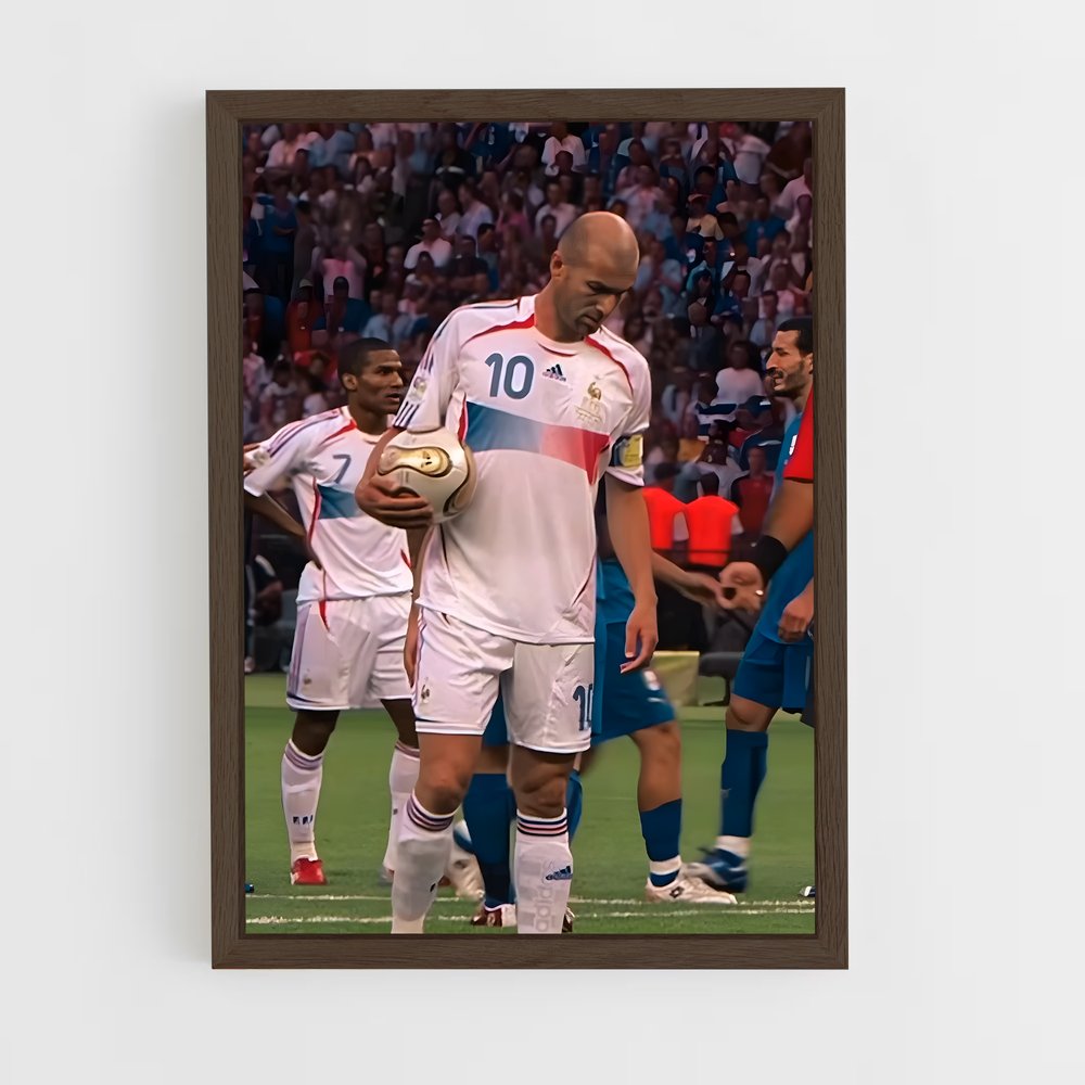 ap-zinedine zidane-5 cadre Bois foncé