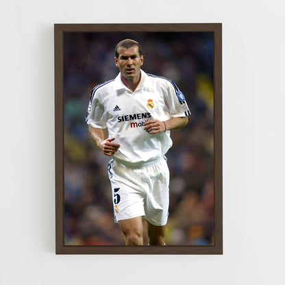 ap-zinedine zidane-7 cadre Bois foncé