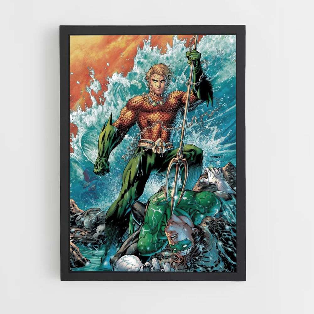 Poster Aquaman vs Green Lantern