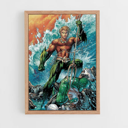 Poster Aquaman vs Green Lantern