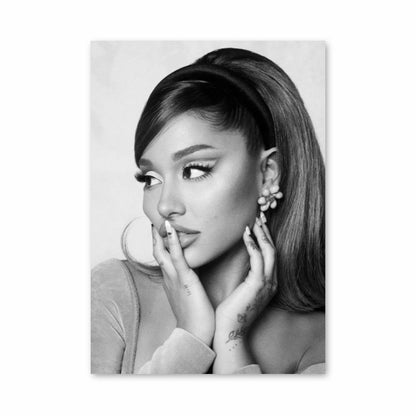 Poster Ariana Noir et Blanc