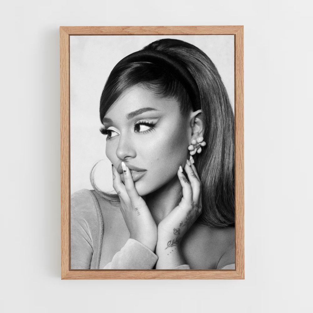 Poster Ariana Noir et Blanc