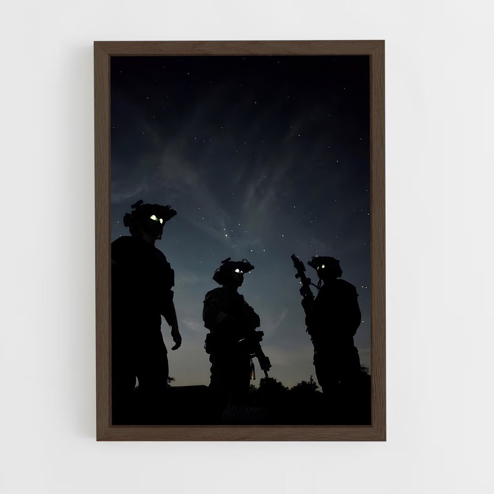 army-8 cadre Bois foncé