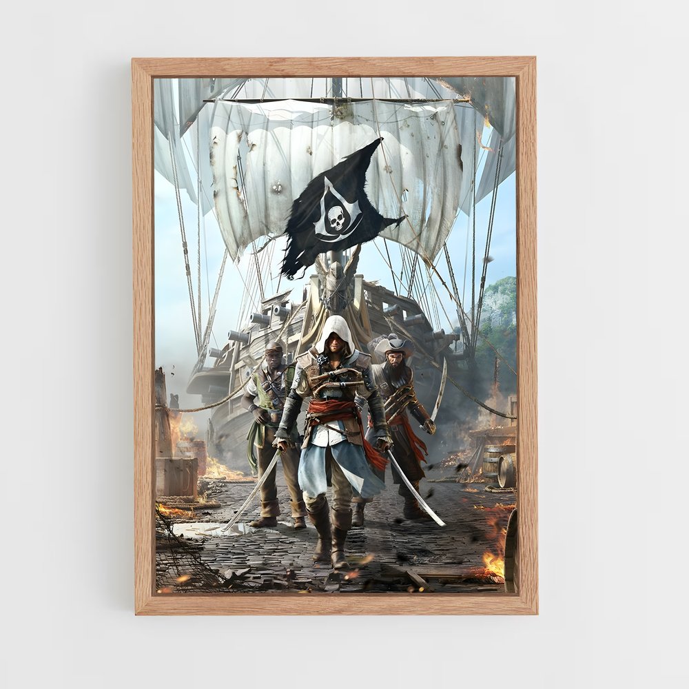 assassins-creed-12 cadre Bois clair