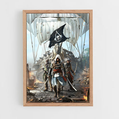 assassins-creed-12 cadre Bois clair