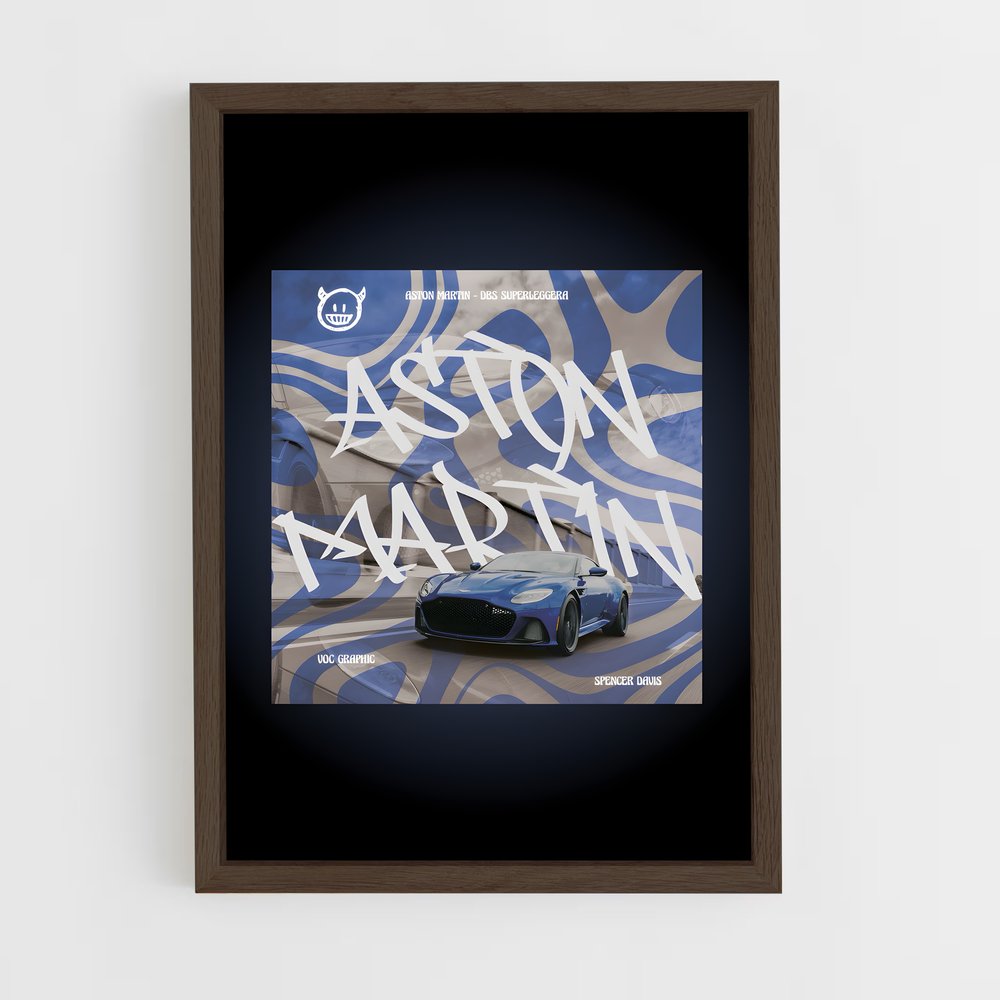 aston-martin-1 cadre Bois foncé