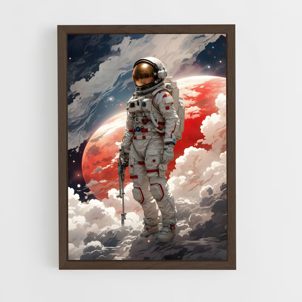 astronaut-11 cadre Bois foncé