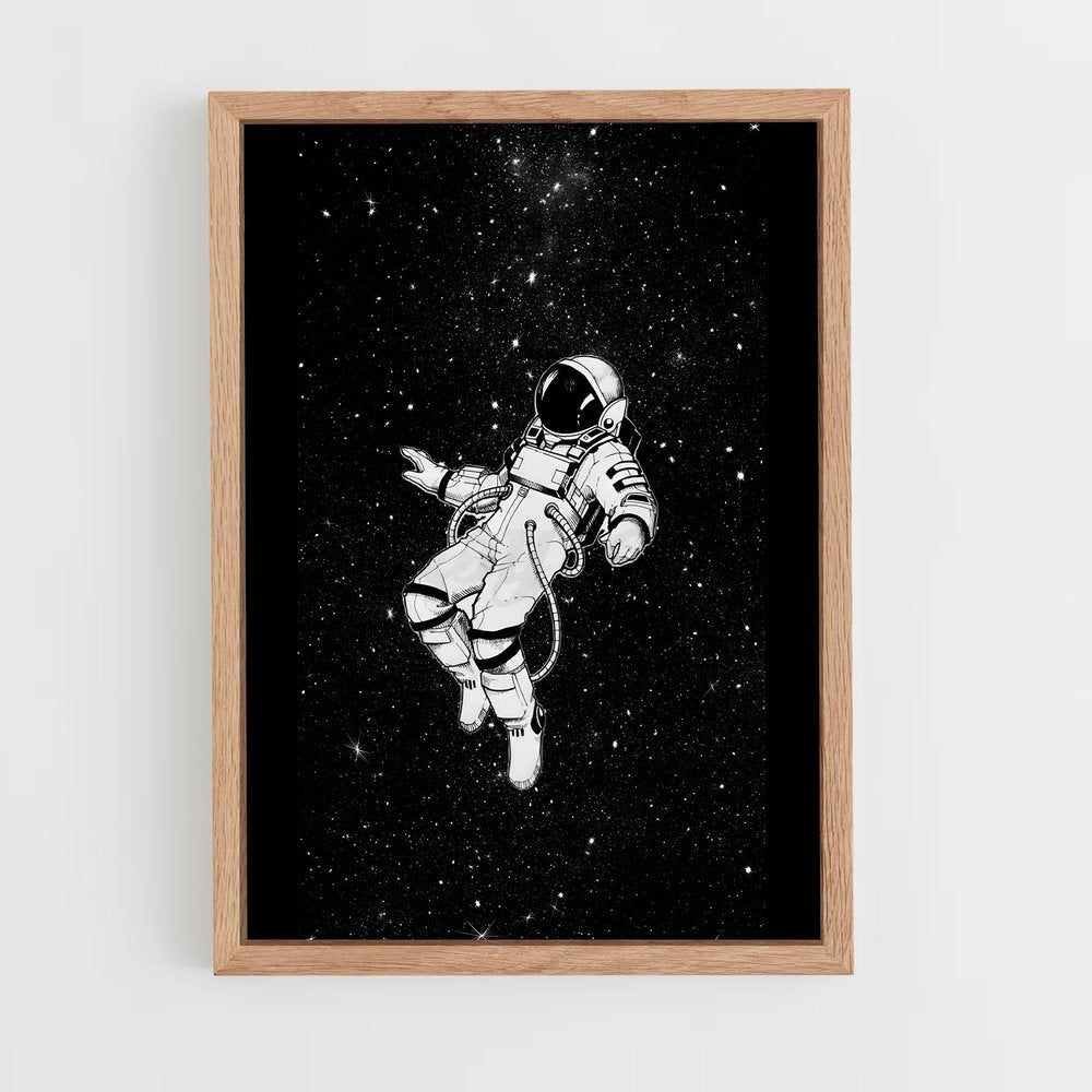 astronaut-3 cadre Bois clair