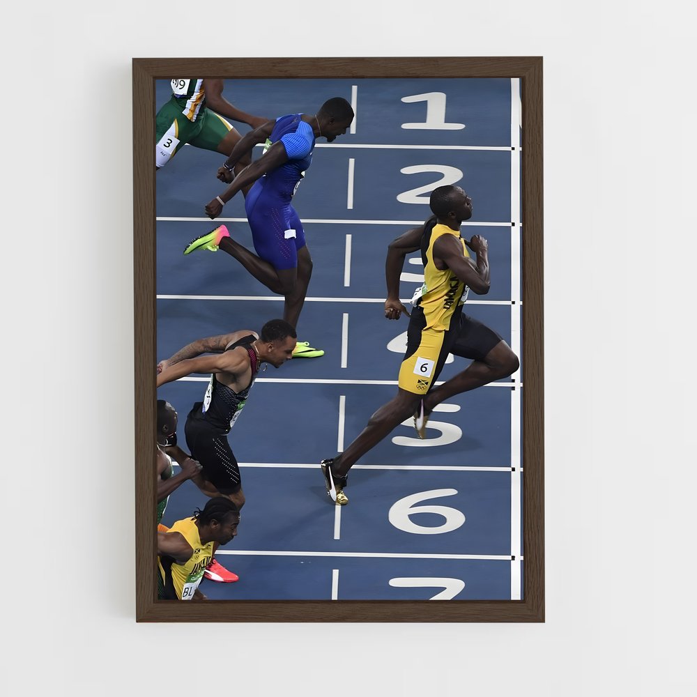 athletism-2 cadre Bois foncé