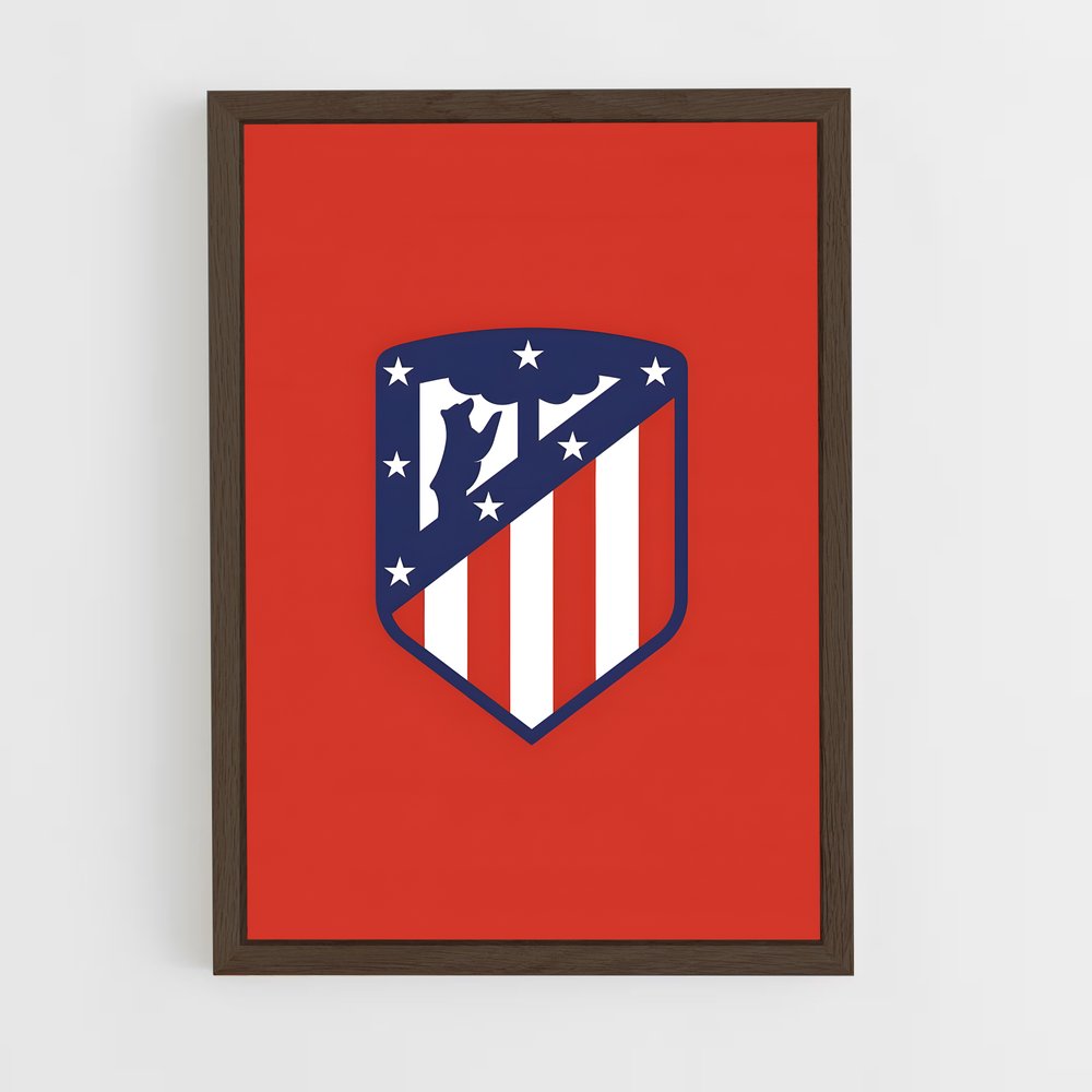 atletico-madrid-1 cadre Bois foncé