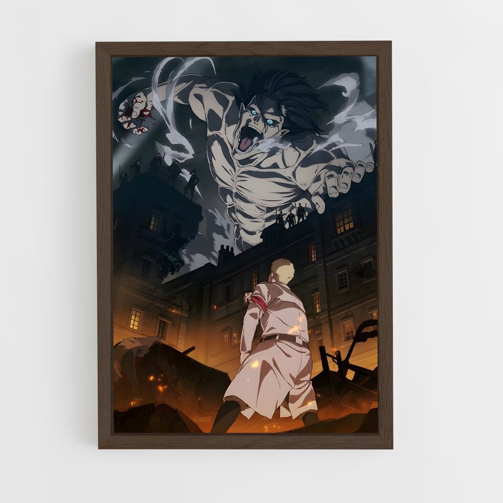 attack-on-titans-16 cadre Bois foncé