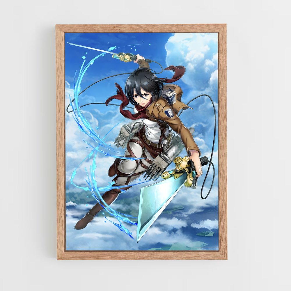 attack-on-titans-2 cadre Bois clair