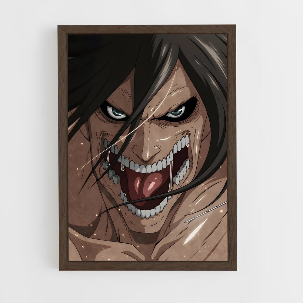 attack-on-titans-7 cadre Bois foncé