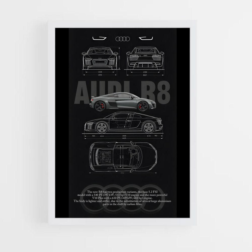 audi-2 cadre Blanc