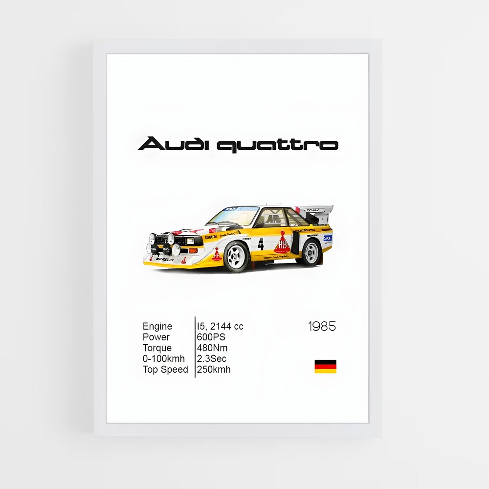 audi-6 cadre Blanc