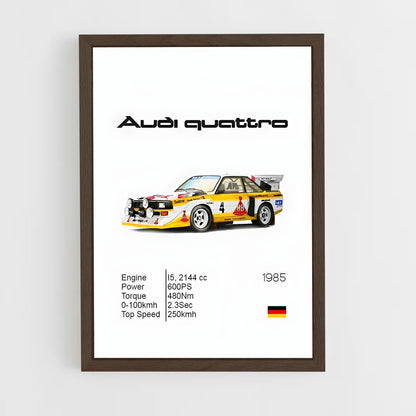 audi-6 cadre Bois foncé