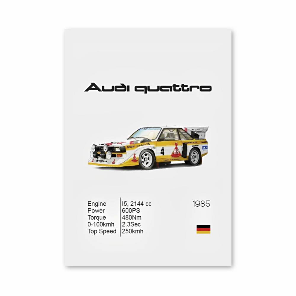 Poster Audi Quattro 1985