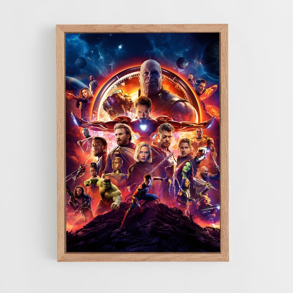 avengers-10 cadre Bois clair