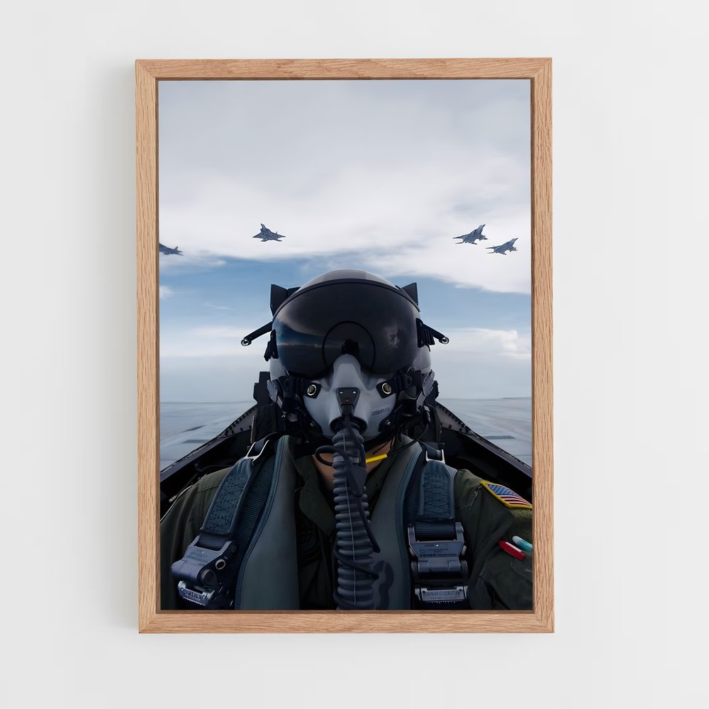 avion-de-chasse-12 cadre Bois clair