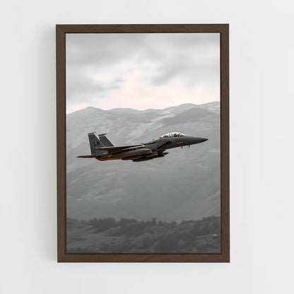 avion-de-chasse-4 cadre Bois foncé