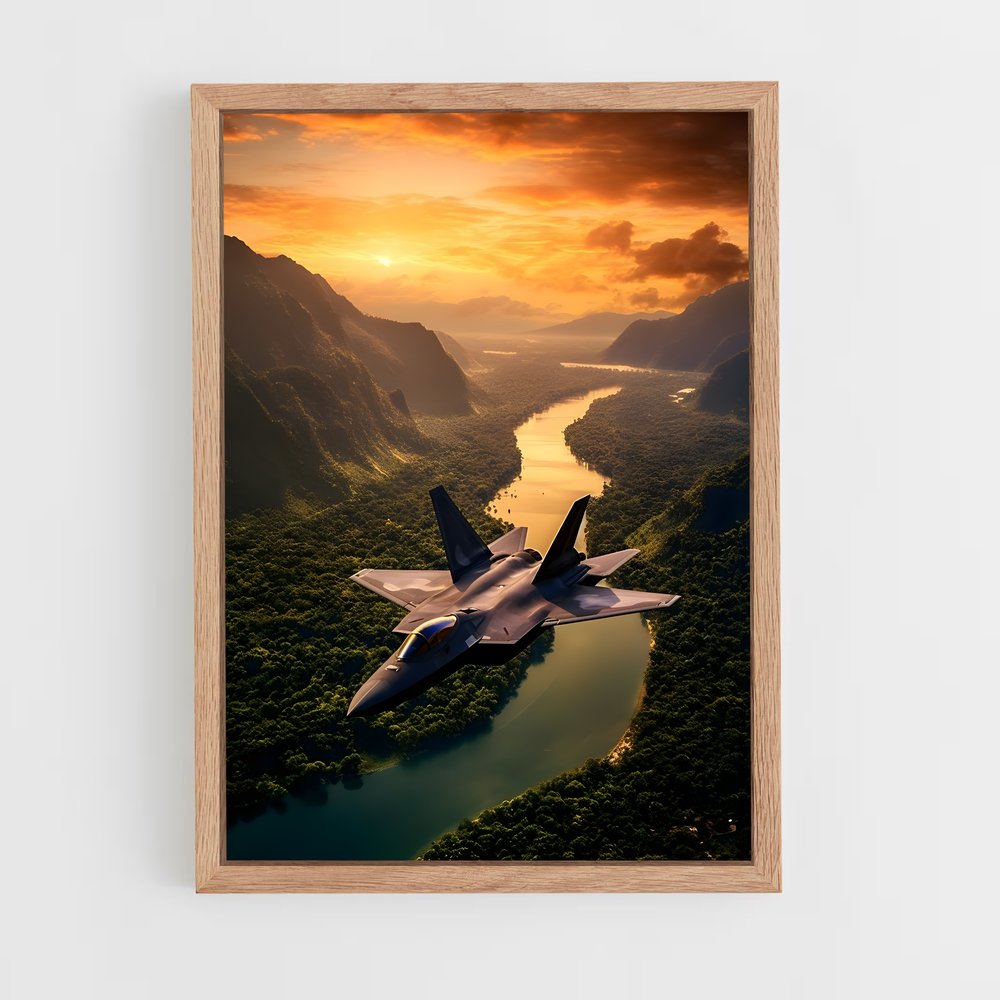 avion-de-chasse-6 cadre Bois clair