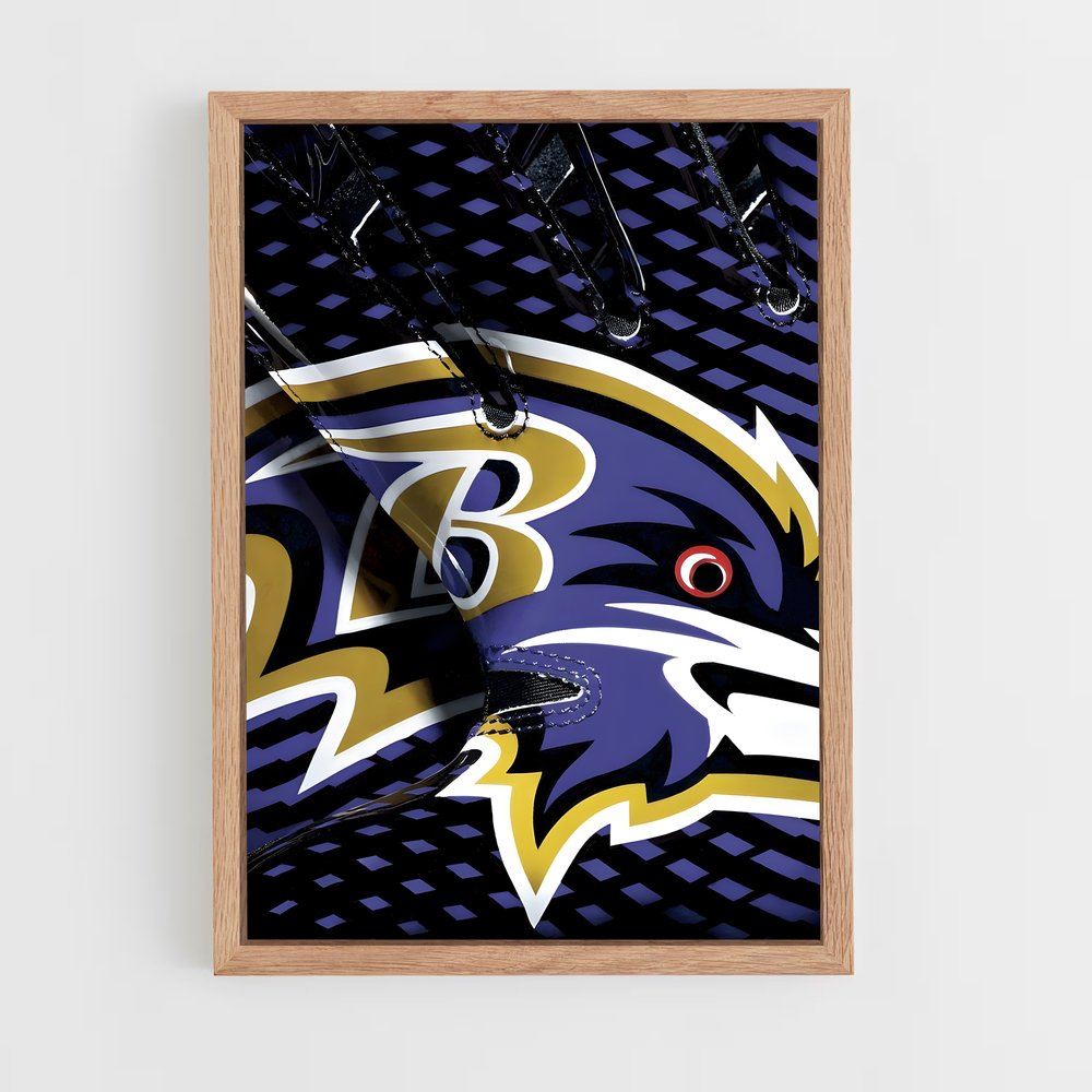 baltimore-ravens-16 cadre Bois clair