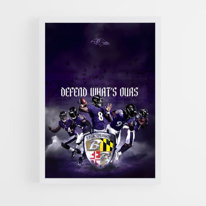 baltimore-ravens-5 cadre Blanc