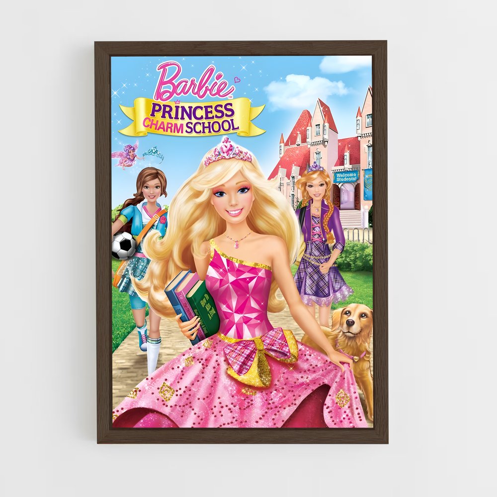 barbie-4 cadre Bois foncé