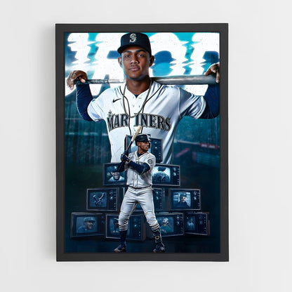baseball-15 cadre Noir