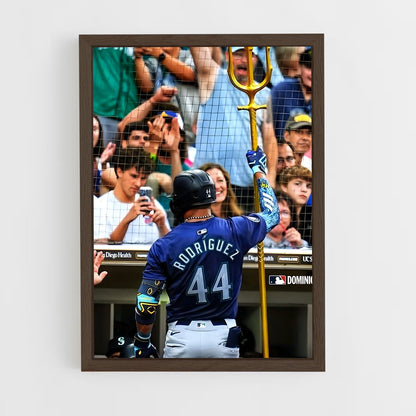 baseball-17 cadre Bois foncé