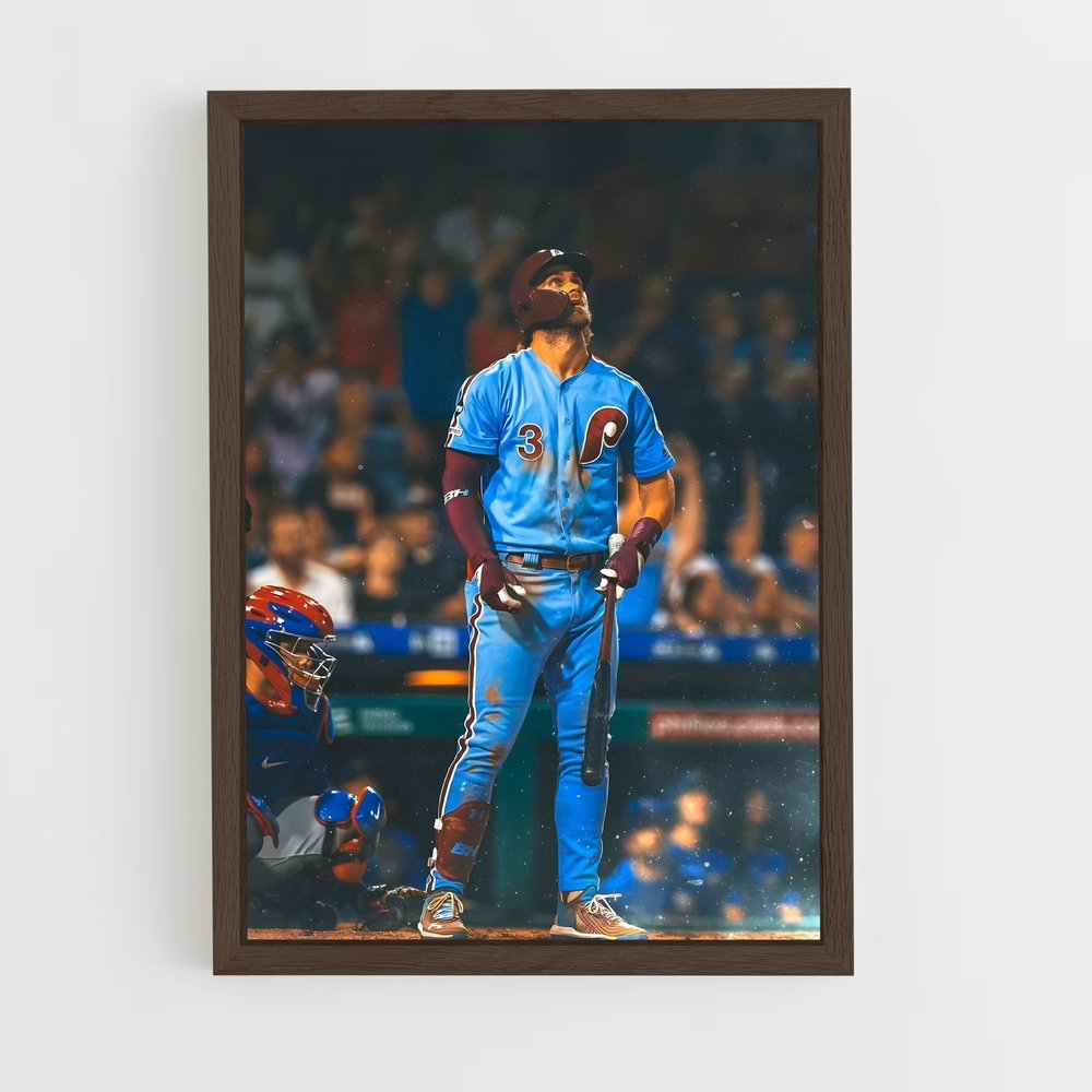baseball-18 cadre Bois foncé