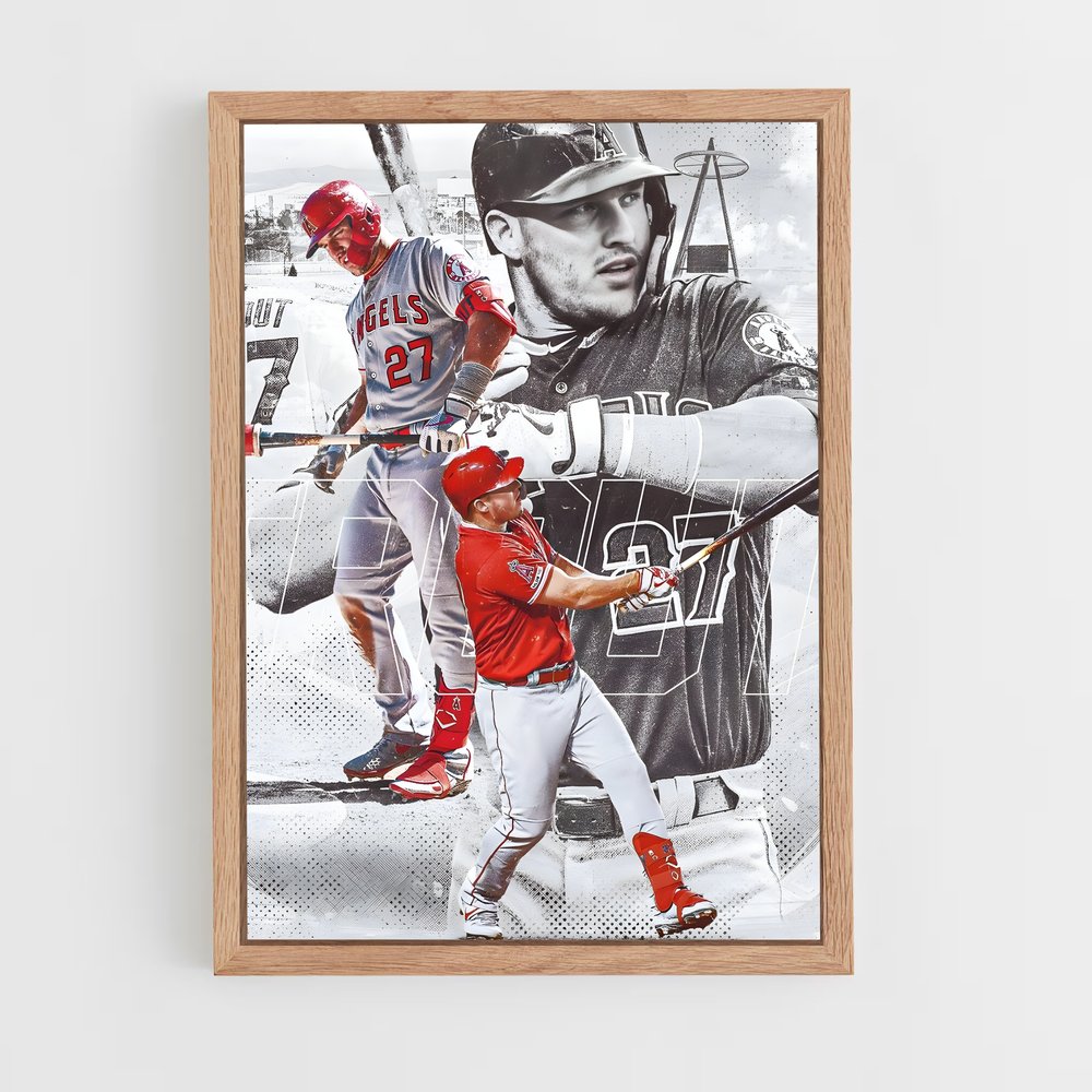 baseball-21 cadre Bois clair