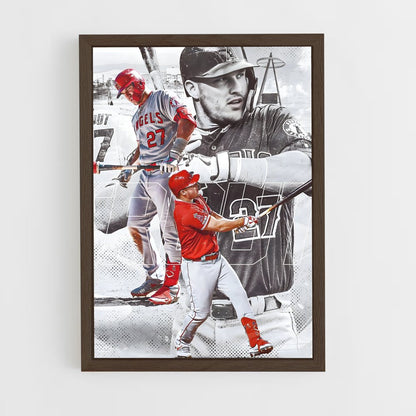 baseball-21 cadre Bois foncé