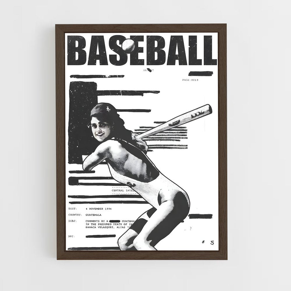 baseball-26 cadre Bois foncé