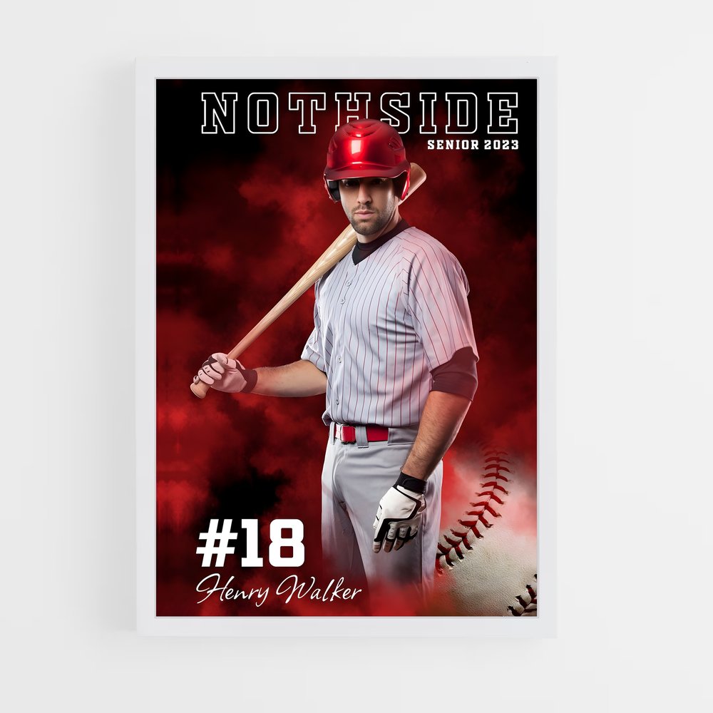 baseball-28 cadre Blanc