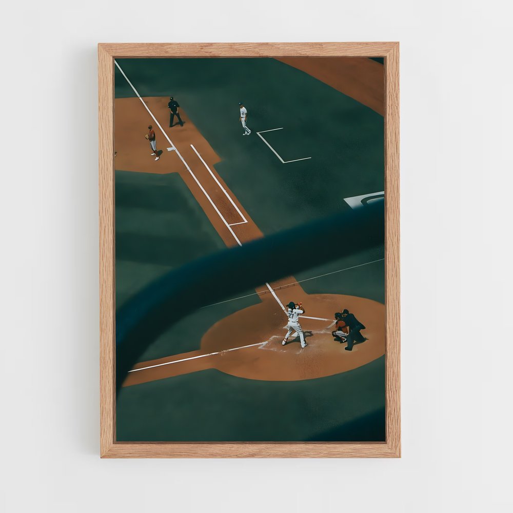 baseball-30 cadre Bois clair