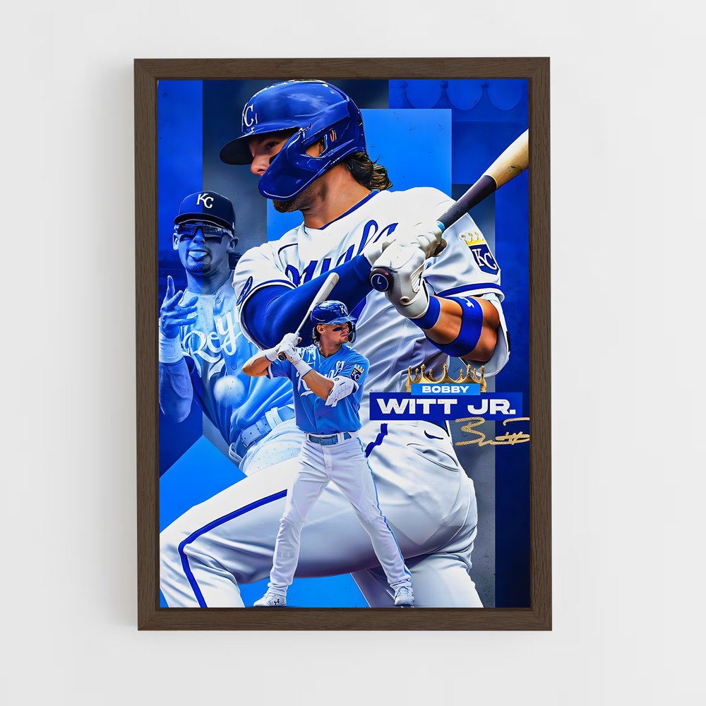 baseball-32 cadre Bois foncé