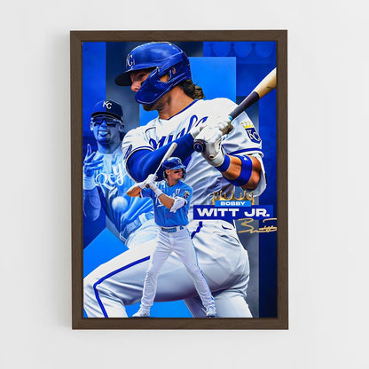 baseball-32 cadre Bois foncé