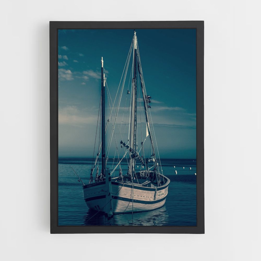 Poster Bateaux Bleu