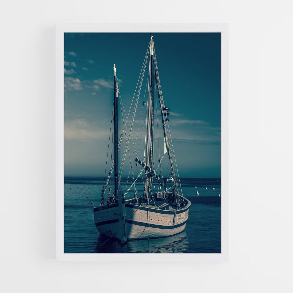 Poster Bateaux Bleu