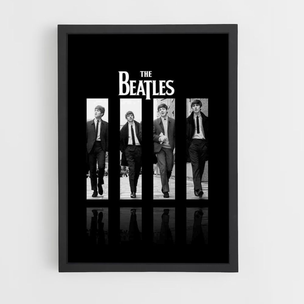 Poster The Beatles Noir et Blanc