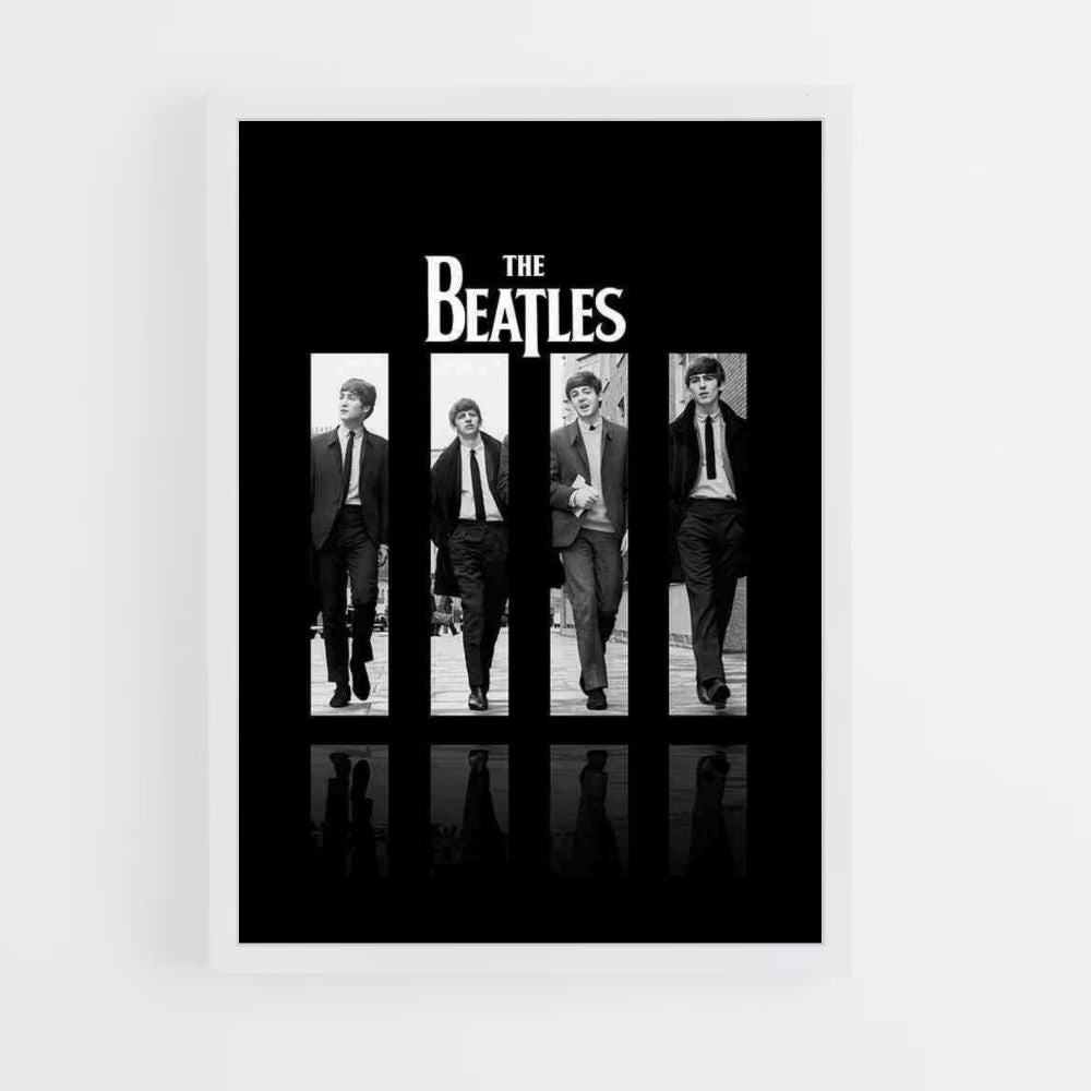 Poster The Beatles Noir et Blanc