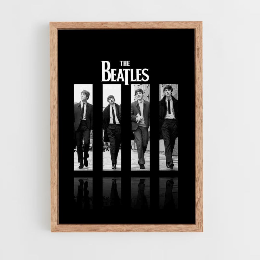 Poster The Beatles Noir et Blanc