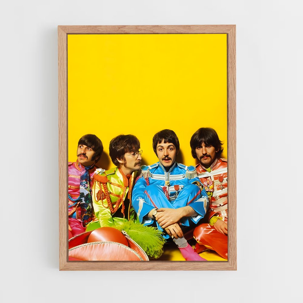 beatles-3 cadre Bois clair