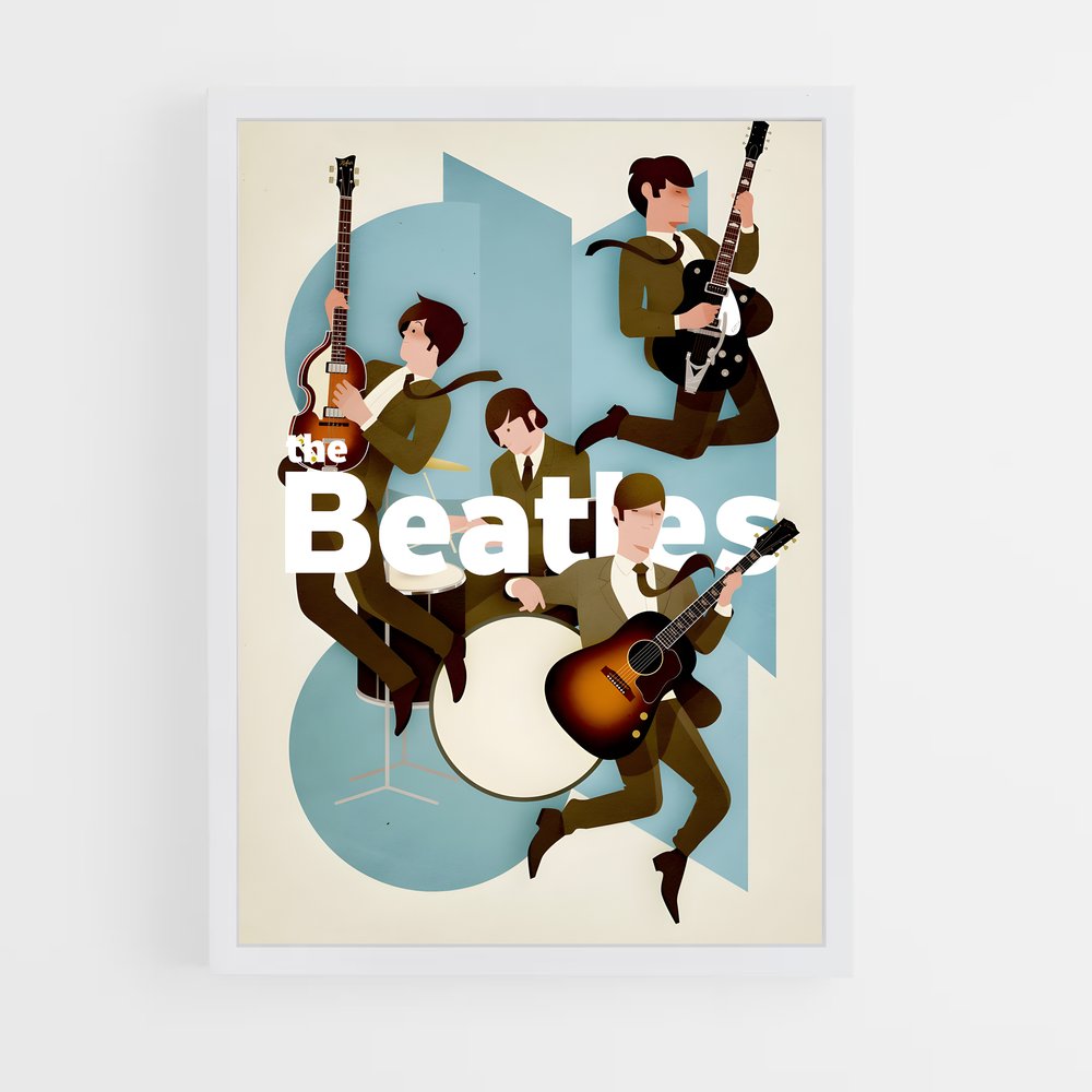 beatles-7 cadre Blanc