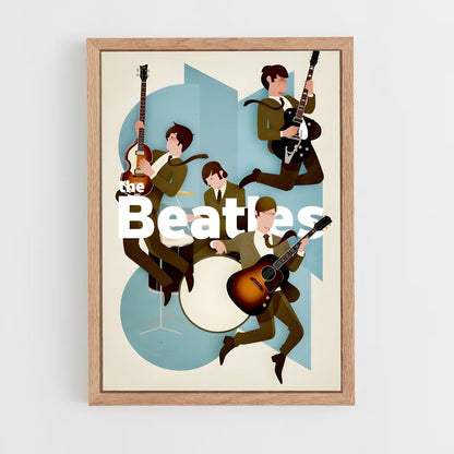 beatles-7 cadre Bois clair