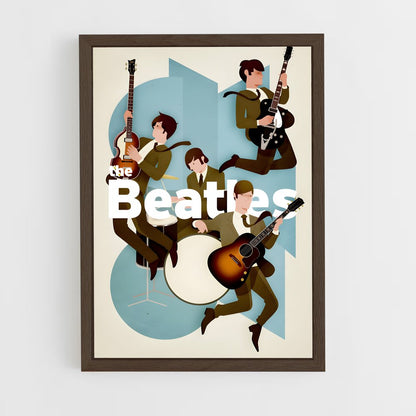 beatles-7 cadre Bois foncé