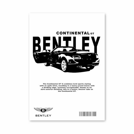 Poster Bentley Noir et Blanc